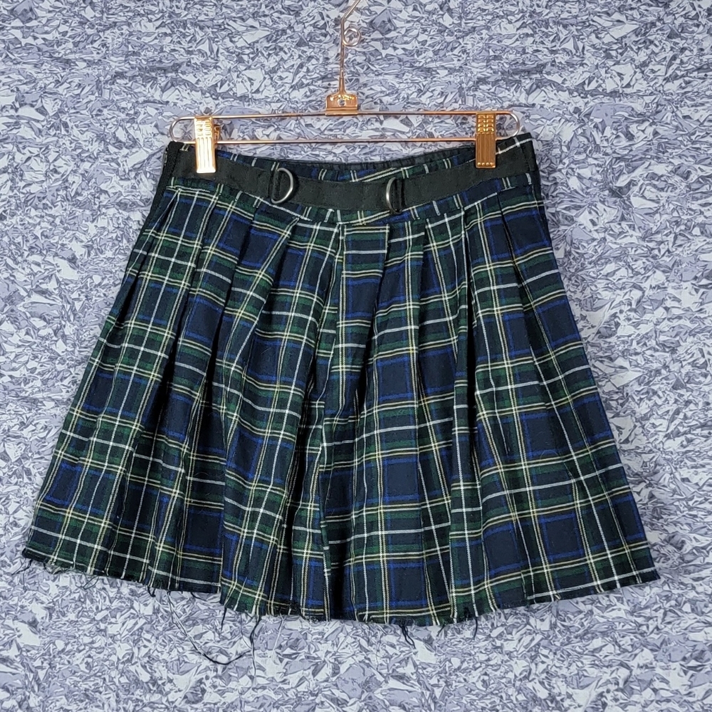 Current Mood Plaid Skirt